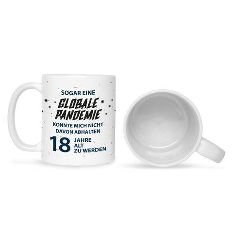 Bedruckte Tasse Pandemie Geburtstag