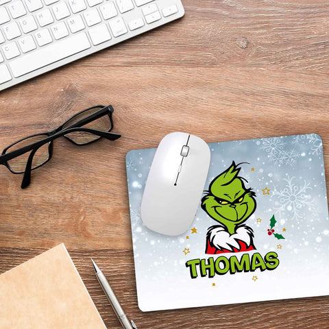 Bedrucktes Mousepad - Grinch mit Namen