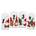 Kleine Kerzen Advent Wichtel - Adventskerzen im 4er Set