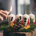 Kleine Kerzen Advent Wichtel - Adventskerzen im 4er Set