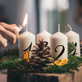 Kleine Kerzen Advent Ziffern - Adventskerzen im 4er Set