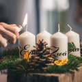 Kleine Kerzen Advent Ziffern - Adventskerzen im 4er Set