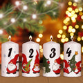 Kleine Kerzen Advent Wichtel - Adventskerzen im 4er Set