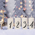 Kleine Kerzen Advent Ziffern - Adventskerzen im 4er Set