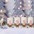 Kleine Kerzen Advent Floral - Adventskerzen im 4er Set