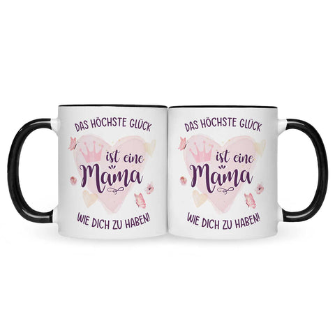 Bedruckte Tasse mit Spruch Das höchste Glück