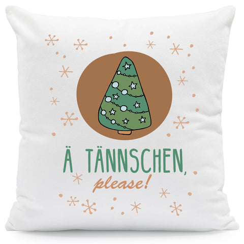 Kissen mit Weihnachtsmotiv - A Tännschen - Weihnachtsdeko - Geschenke für Frauen & Männer