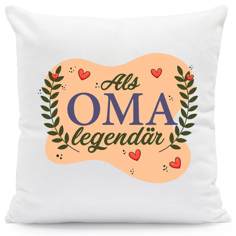 Bedrucktes Kissen mit Spruch Als Oma Legendär