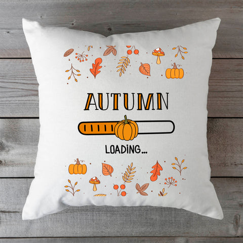 Bedrucktes Kissen mit Spruch Autumn loading