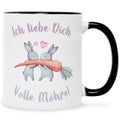 Bedruckte Tasse mit Spruch Volle Möhre