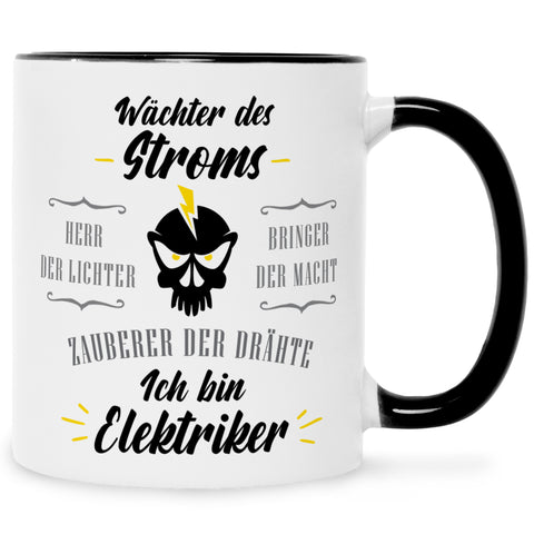 Bedruckte Tasse mit Spruch Wächter des Stroms