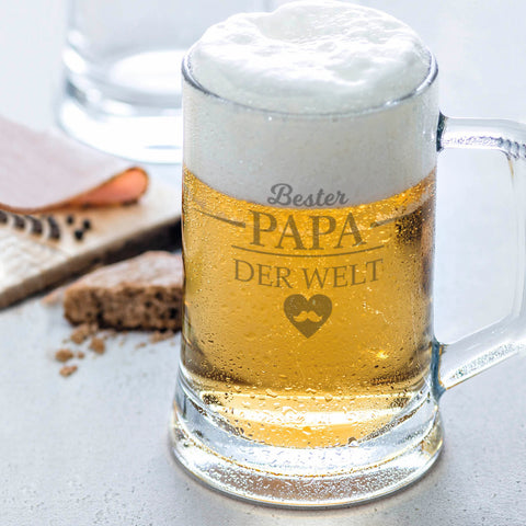 Montana Bierkrug mit Gravur "Bester Papa der Welt"