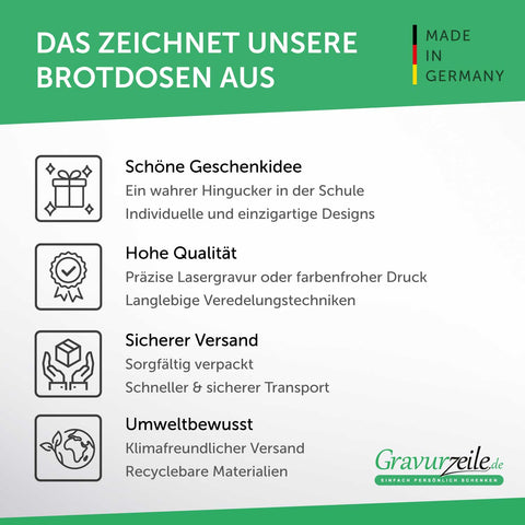 Brotdose mit graviertem Deckel für Kinder im "Hase im Ballon" Design