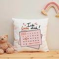 Bedrucktes Kissen mit Motiv Kalender Ich Liebe Dich