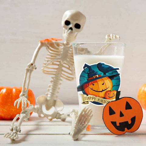 Leonardo Wasserglas mit UV-Druck "Happy Halloween Kürbis" für Halloween