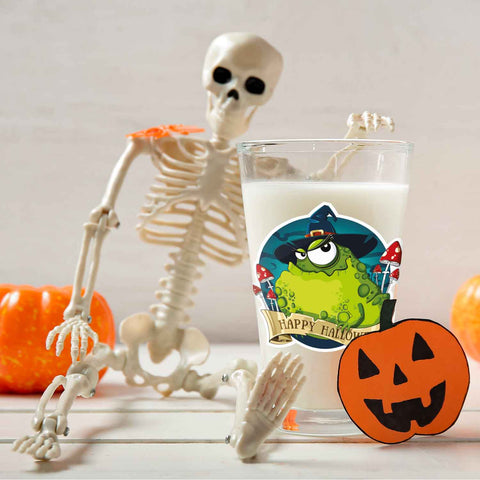 Leonardo Wasserglas mit UV-Druck "Happy Halloween Kröte" für Halloween