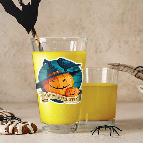 Leonardo Wasserglas mit UV-Druck "Happy Halloween Kürbis" für Halloween