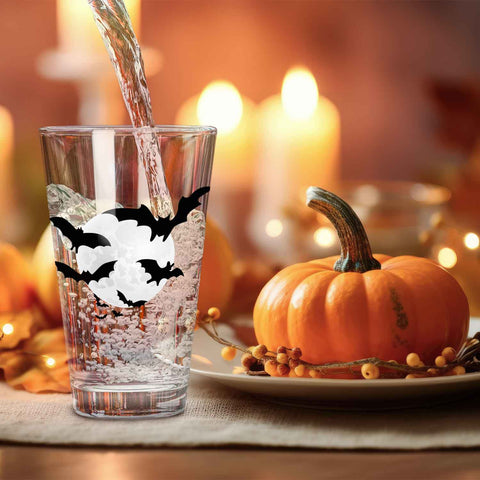 Leonardo Wasserglas mit UV-Druck "Fledermausschwarm" für Halloween