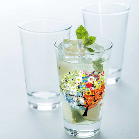 Leonardo Wasserglas mit UV-Druck im Vier Jahreszeiten Design