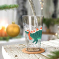 Leonardo Wasserglas mit UV-Druck im Santasaurus Design zu Weihnachten