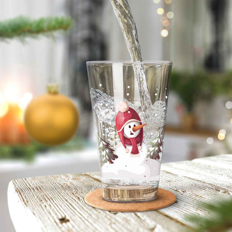 Leonardo Wasserglas mit UV-Druck im Schneemann Design zu Weihnachten