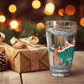 Leonardo Wasserglas mit UV-Druck im Santasaurus Design zu Weihnachten