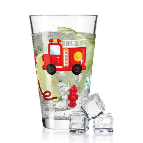 Leonardo Wasserglas mit UV-Druck "Feuerwehr" - Für Kinder im 360° Design