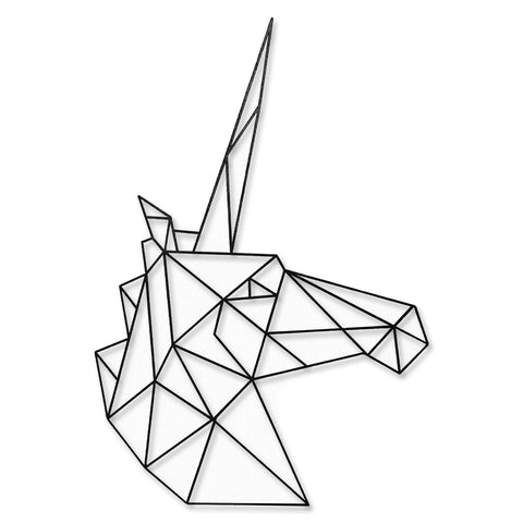 Origami Einhornkopf aus Holz -