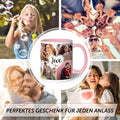 Bedruckte Tasse mit dem Spruch Love und acht eigenen Fotos