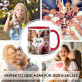 Bedruckte Tasse mit dem Spruch Love und acht eigenen Fotos