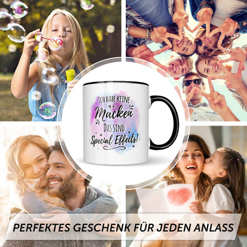 Bedruckte Tasse mit Spruch - Ich habe keine Macken