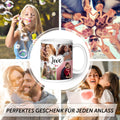 Bedruckte Tasse mit dem Spruch Love und acht eigenen Fotos