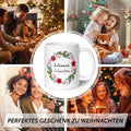 Bedruckte Tasse mit Weihnachtsmotiv - Glühweintasse - personalisiert mit Namen