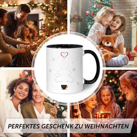 Bedruckte Tasse mit Weihnachtsmotiv - Es wird Zeit den Kaffee durch Glühwein