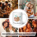 Bedruckte Tasse mit Weihnachtsmotiv im Merry Christmas Faultier Design