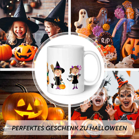 Bedruckte Tasse mit Motiv im Kinderkostüme Design