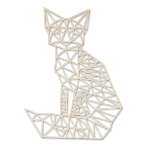 Origami Fuchs aus Holz -