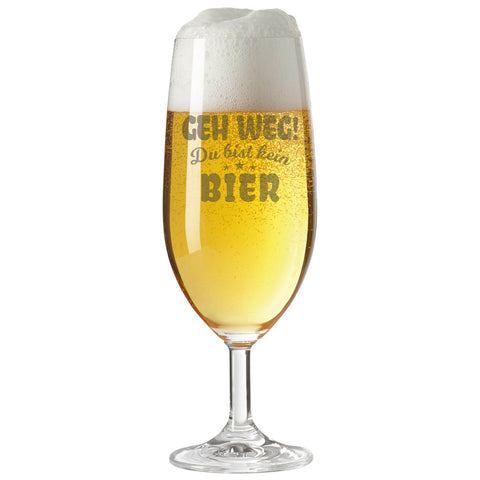 Leonardo Bierglas mit Gravur "Geh weg du bist kein Bier"