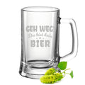 Montana Bierkrug mit Gravur "Geh weg du bist kein Bier"