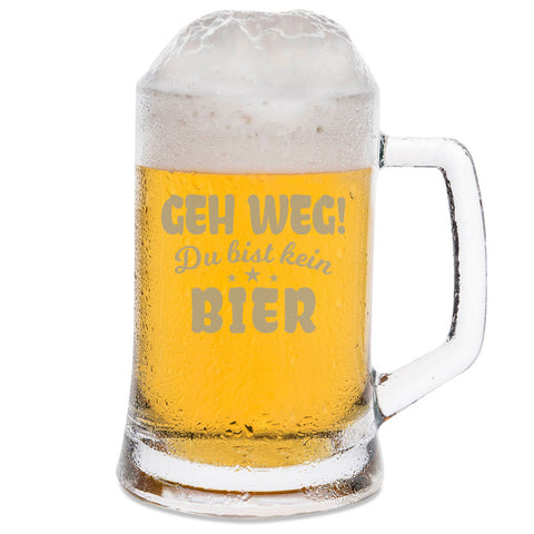 Montana Bierkrug mit Gravur "Geh weg du bist kein Bier"