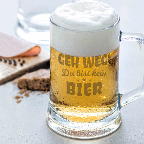 Montana Bierkrug mit Gravur "Geh weg du bist kein Bier"