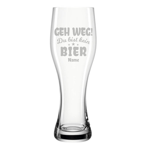 Leonardo Weizenglas "Geh weg du bist kein Bier" mit Namen