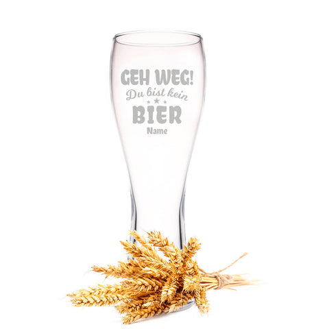 Leonardo Weizenglas "Geh weg du bist kein Bier" mit Namen