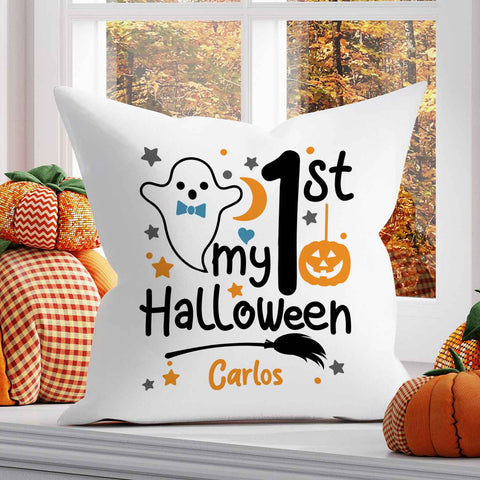 Bedrucktes Kissen mit Motiv My 1st Halloween