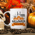 Bedruckte Tasse mit Motiv im Happy Halloween Design