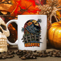 Bedruckte Tasse mit Motiv im Halloween Vogelscheuche Design