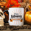 Bedruckte Tasse mit Motiv im Happy Halloween Design