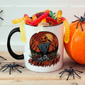 Bedruckte Tasse mit Motiv im Halloween Vogelscheuche Design