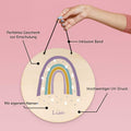 Wunderschönes Türschild mit Namen - Regenbogen - für Kinderzimmer