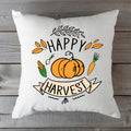 Bedrucktes Kissen mit Spruch Happy Harvest